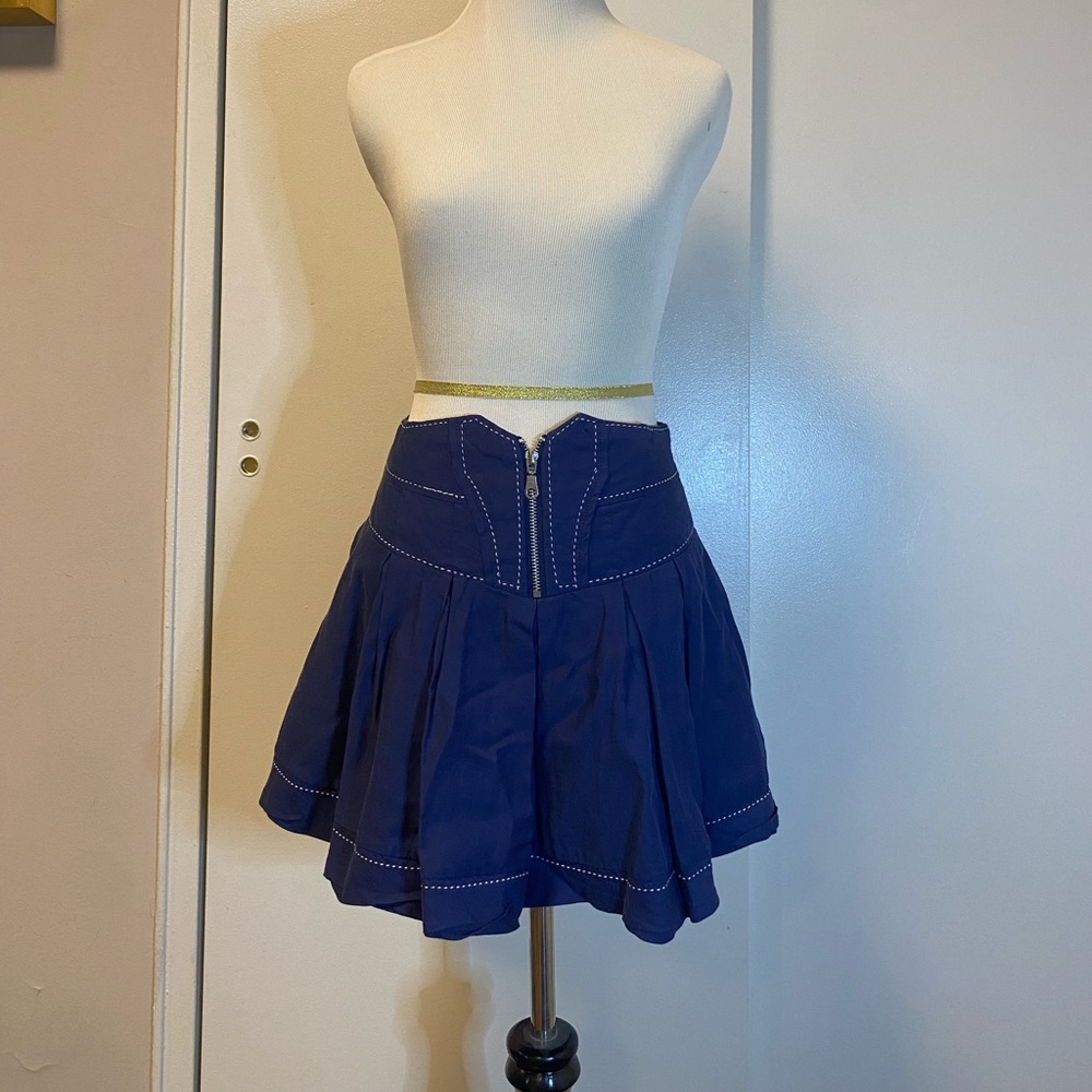 Navy Blue Skirt // Small